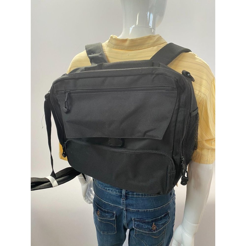 Black Nylon Computer Backpack - Picture 16 of 16